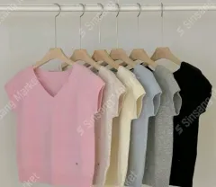 ハイクオリティ特価 ウール100 Vネックニット