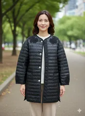 スーパービューティ オーラボー レディース sup 秋冬 2527014 丸首 薄手 ダウン ジャケット ライナー 刺しゅう Super Beauty Ohra Beau sb 2025 スーパー ビューティー 【送料無料】