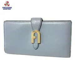 【中古】フルラ レザー  二つ折り 長財布  PDR2PRS MSD000 ライトブルー レディース ウォレット FURLA 【101005385005】