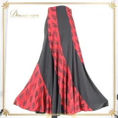 社交ダンス 衣装 スタンダード スカート レッスンウェア 練習着 赤 黒 Create-Sun クリエイトサン ブラック系 レッド系 花柄 レース 花柄スカート おしゃれ ダンス衣装 フレアスカート 輪郭がきれい お揃い おすすめ 練習着 男女兼用 優雅