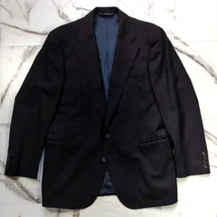 80~90s Polo by Ralph Lauren ウール 総裏 テーラードジャケット 3角タグ サイドベンツ 2B 濃紺 S相当