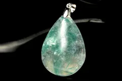 【１点物】シルバー925◇AA+高品質 フックサイトシリカ　31x21mm　ドロップ ペンダントトップ パワーストーン 天然石 _PC9002