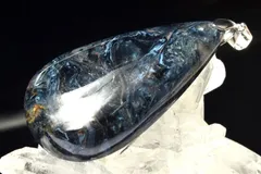 【１点物】シルバー925◇美しいシャトヤンシー ブルーピーターサイト　43x23mm　ドロップ ペンダントトップ パワーストーン 天然石 _PC8902