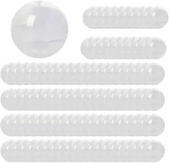 YourKit カプセル容器 透明 空ケース カプセル玩具用 おもちゃ収納 100個セット (透明,  直径約32mm)
