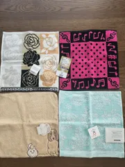 タオルハンカチ　4枚　まとめ売り　今治タオル　日比谷花壇　犬