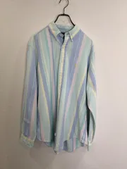 S00398　Ralph Lauren｜ラルフローレン｜長シャツ｜総柄シャツ｜マルチカラー Multi Color｜Y2K｜90S｜古着｜USA古着｜アメカジ｜ヴィンテージ｜メンズ｜今期トレンド｜フォロー割