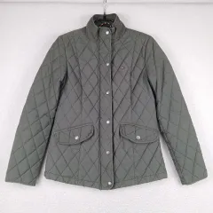 Tommy Hilfiger レディース キルティング ジャケット カーキ色 (XS)