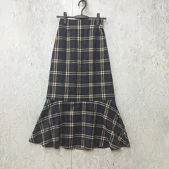 INGNI イング チェック柄 マーメイドスカート ロングスカート フェミニン ガーリー ネイビー Fサイズ ◎_〇◇☆