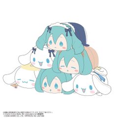 [New] Hatsune Miku x Cinnamoroll Potekoro Mascot 3, 6 pieces in 1 box [Authentic]