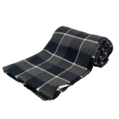 ACNE STUDIOS(アクネ ストゥディオズ) マフラー美品  - 黒×グレー×マルチ チェック柄 ウール