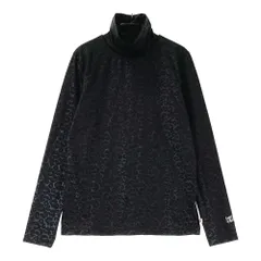 サイズ：2 DANCE WITH DRAGON ダンスウィズドラゴン  ハイネック 長袖インナーTシャツ ヒョウ柄 レオパード ブラック系 [240101611104] ゴルフウェア レディース ストスト