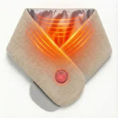 電熱マフラー 充電式 バッテリー内蔵 コードレス 速暖 35-55℃三段階調節 洗いOK 防寒ネックウォーマー 男女兼用 首 あたため 冷え防止 通勤 通学 アウトドア 作業 ギフトボックス付き ワンタッチ操作