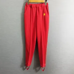 asics アシックス Recorder レコーダー ジャージ パンツ サイドライン レトロ 古着 ヴィンテージ トレーニング スポーツ メンズ サイズ M レッド系 OLD VINTAGE A418のサムネイル