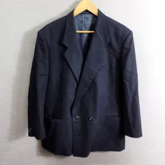 dunhill ダンヒル ジャケット 総裏 ダブルブレスト 古着 レトロ ヴィンテージ オーダー メンズ ネイビー系 OLD VINTAGE A422のサムネイル