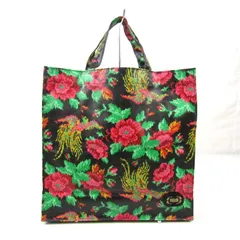 フェイラー トートバッグ パラディス 鳳凰 花柄 ビニール ハンドバッグ 鞄 カバン ブランド レディース ブラック FEILER 【中古】