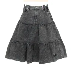 パーソンズ ロングスカート ボトムス デニム ティアードフレア 未使用品 レディース Mサイズ グレー PERSONS