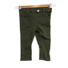 ミキハウス HOT BISCUITS パンツ ボトムス 女の子 ベビー 男の子用 80サイズ カーキ MIKIHOUSE 【中古】