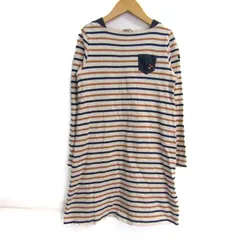 ミキハウス DOUBLE.B ワンピース トップス キッズ 女の子用 140サイズ ベージュ/ﾈｲﾋﾞｰ/ホワイト MIKIHOUSE 【中古】