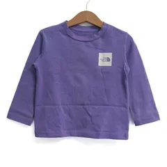ザ・ノースフェイス 長袖シャツ ロゴ シンプル トップス 女の子 記名有 キッズ 男の子用 100サイズ パープル THE NORTH FACE 【中古】