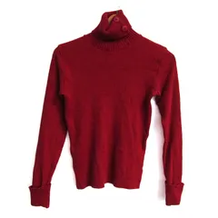 べべ セーター タートルネック トップス キッズ 女の子用 160サイズ レッド BeBe 【中古】