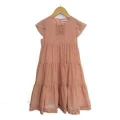 ミキハウス コレクション ワンピース フリル 半袖 トップス キッズ 女の子用 120サイズ ピンク MIKIHOUSE 【中古】