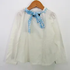 コムサ・デ・モード カットソー シャツ リボン 裾フリル トップス 日本製 キッズ 女の子用 110Aサイズ ホワイト COMME CA DU MODE 【中古】のサムネイル