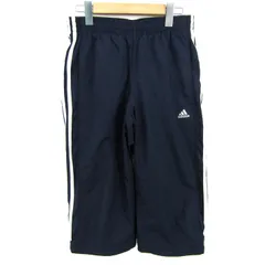 アディダス ハーフパンツ サイドライン スポーツウエア ボトムス キッズ 男の子用 Mサイズ ネイビー adidas 【中古】