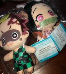 鬼滅の刃 アライグマ 竈門 炭治郎 & うさぎ 禰豆子 ぬいぐるみ キーチェーン セット