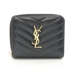 SAINT LAURENT PARIS サンローランパリ モノグラム コンパクトジップアラウンドウォレット 二つ折り財布