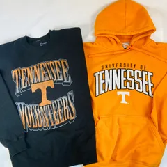 Champion（チャンピオン）TENNESSEE パーカー＋トレーナー 2点セット オレンジ 黒 L メンズ 古着【訳あり】