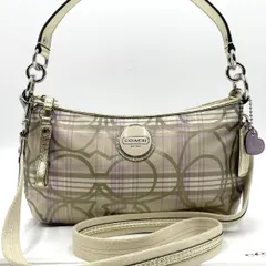 美品● コーチ COACH 2way ショルダーバッグ ワンショルダー アクセサリーポーチ ロゴ チャーム Y2K