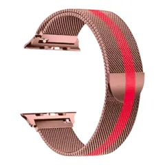 Apple Watch ( アップルウォッチ ) メタルストラップ バンド 38/40/41mm ピンクゴールド×レッド　590110384041