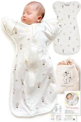 [Coperta] 【IHDI認証済み】スワドル おくるみ 新生児 【助産師が推薦 100%天然コットン】コペルタ ベビー用品 出産祝い (バルーン Medium)