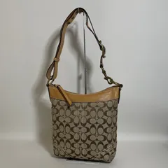 2601-22｜コーチ シグネチャー ショルダーバッグ ライトブラウン