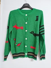 新品 66-77 柔らかい ニット カーディガン Tシャツ