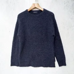 nano UNIVERSE ナノユニバース ニット セーター ウール混 シンプル ネイビー Lサイズ ◎、〇◇☆