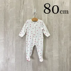 ap11512-2 OBAiBi オバイビ BABY ベビー ロンパース 8018M 80cm ホワイト てんとう虫柄 総柄 花柄 カバーオール 長袖 滑り止め 9ヶ月 OBAÏBI