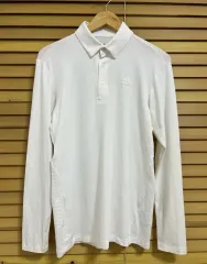 アディダス メンズ アイボリー 機能性 カラ長袖Tシャツ S