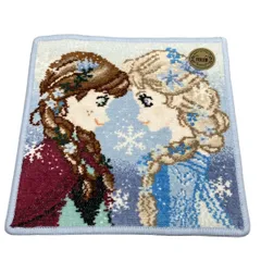 FEILER(フェイラー) 小物新品同様  ライトブルー×ブルー×マルチ ハンドタオル/アナと雪の女王/Disneyコラボ コットン