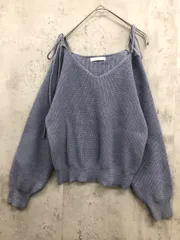 PROPORTION BODY DRESSING プロポーションボディドレッシング 121-4270015 肩リボンラメ ニット セーター sizeFR/ブルー系 ■■ レディース