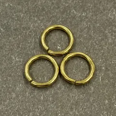3点セット 真鍮製 丸カンリング 直径15mm キーホルダーパーツ
