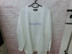 【TAKA63-09】◇MONO-MART シルケットライク天笠 オーバーサイズイラストプリント Lサイズ ホワイト