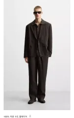 ザラ リネン100% ジャケット 54