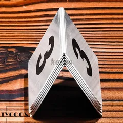 金属座席札 席札 番号札 ステンレス テーブル番号、防錆 耐久性 再利用可能、結婚式披露宴のテーブル番号カード、両面数字カード 5x5x4.5cm