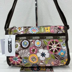 8467　LeSportsac レスポートサック　ショルダーバッグ　タグ付き　ブラウン　軽量　小さめ　ミニ　レディース　シンプル　カジュアル　花柄　フラワー　SMALL SHOULDER BAG　NOSTALGIA　スモールショルダーバッグ　ノスタルジア