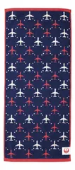 【在庫処分】綿100% ナイトフライト ジャカード織 34×80cm 日本航空 JAL 6205001500 フェイスタオル 丸眞