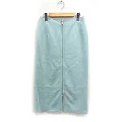 コラージュ ガリャルダガランテ COLLAGE GALLARDAGALANTE タグ付き スエードライク ジップ タイトスカート ミモレ丈 無地 1 ミント /FT9