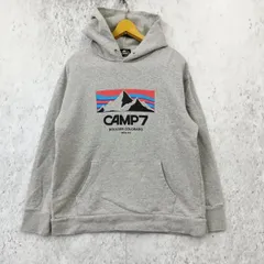 CAMP7 キャンプセブン プリントプルオーバーパーカー グレー Lサイズ ◎_〇◇