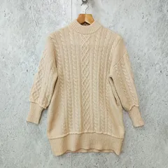 one after another NICE CLAP ワンアフターアナザーナイスクラップ ニット ミニワンピース ケーブルニット ベージュ Fサイズ ◎、◇〇☆