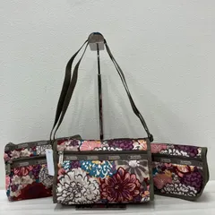 8468　LeSportsac レスポートサック　ショルダーバッグ　ポーチ　3点セット　小さめ　ミニ　レディース　花柄　フラワー　軽量　カジュアル　シンプル